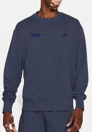 NIKE SB EMBROIDERED CREWNECK IN BLUE